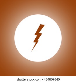 lightning vector illustration or icon, flat design