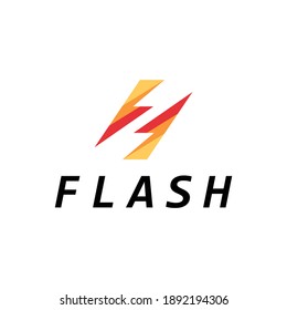 lightning vector logo in colorful style