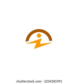 diseño del logotipo de la casa eléctrica con el logotipo de la cámara eléctrica del vector de relámpago.