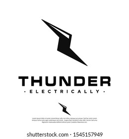 Lightning vector logo with a minimalist modern style