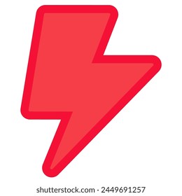 Blitzspannungssymbol. Thunderbolt Energie, Geschäftsprozess Streichelemente für modernes und Retro-Design. Einfaches Piktogramm mit Vektorgrafik auf weißem Hintergrund