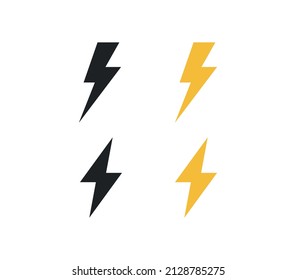 Lightning and voltage flat vector illustration.
