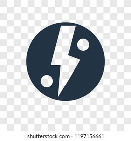 Lightning Warning vector icon isolated on transparent background, Lightning Warning transparency logo concept