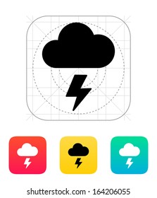 Lightning weather icon. Vector illustration.