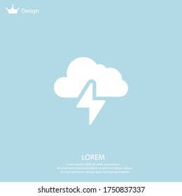 lightning weather icon. Vector illustration EPS 10.