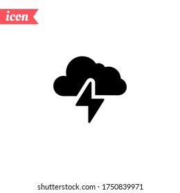 lightning weather icon. Vector illustration EPS 10.