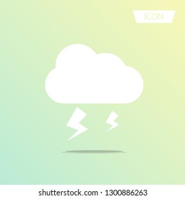 lightning weather icon vector isolated on white background.