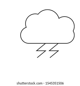 lightning weather vector icon, weather