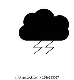 lightning weather vector icon
