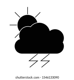 lightning weather vector icon.