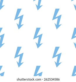 Lightning white and blue seamless pattern for web design. Vector symbol
