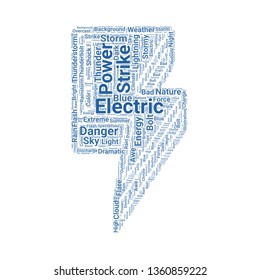 lightning word cloud. tag cloud about lightning.