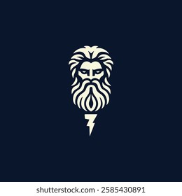 Lightning Zeus God Logo for sale.