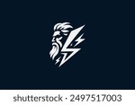 Lightning zeus logo ready to sale