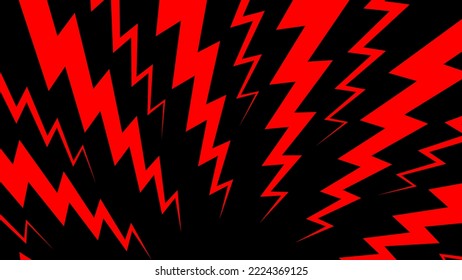 Lightning zigzag radiating design background.