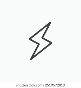 Lightninglinesimple icon in line style.