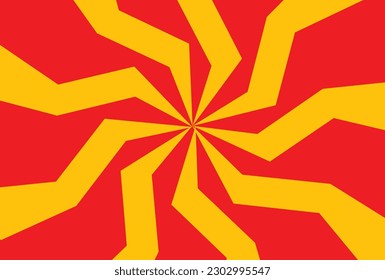 Lightning-shaped yellow and red psychedelic background