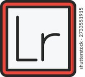 Lightroom Vector Icon Design Illustration