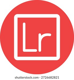 Lightroom Vector Icon Design Illustration