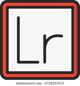 Lightroom Vector Icon Design Illustration