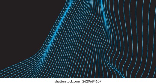 Lights background. Colored music wave. Big data digital code. Futuristic dots Illustration. modern background line texture