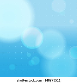 Lights blue bubbles air background