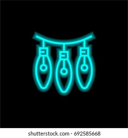 Lights blue glowing neon ui ux icon. Glowing sign logo vector