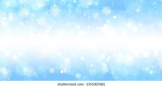 lights bokeh background with winter party vector poster