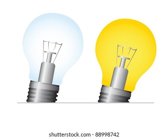 lights bulb  over white background. vector