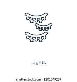Lights concept line icon. Linear Lights concept outline symbol design. This simple element illustration can be used for web and mobile UI/UX.