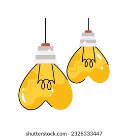 Lights doodle vector outline Sticker. EPS 10 file