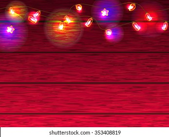  lights festive decorations. christmas lights. vector illustration