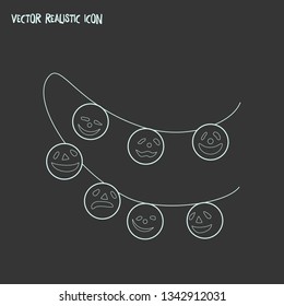 Lights garland icon line element. Vector illustration of lights garland icon line isolated on clean background for your web mobile app logo design.