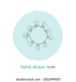 Lights garland icon line element. Vector illustration of lights garland icon line isolated on clean background for your web mobile app logo design.