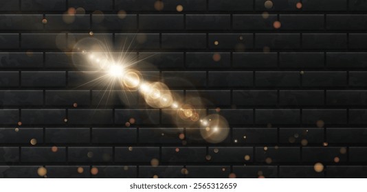 Lights glitter particles. Magic graphic concept for your design