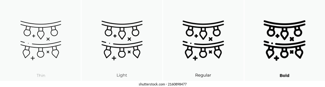 lights icon. Linear style sign isolated on white background. Vector illustration.