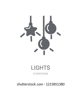 Lights icon. Trendy Lights logo concept on white background from Christmas collection. Suitable for use on web apps, mobile apps and print media.