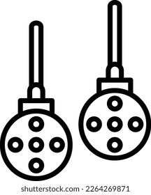 Lights Line Vector Icon Design