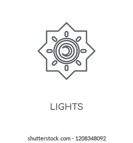 Lights linear icon. Lights concept stroke symbol design. Thin graphic elements vector illustration, outline pattern on a white background, eps 10.