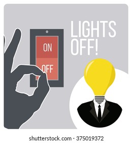 lights off design switch and devices  