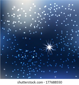 Lights on blue background