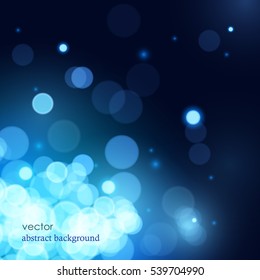 Lights on blue background.