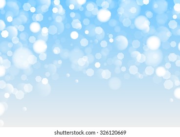 Lights on blue background. Abstract defocused background. Blurred bokeh.