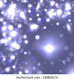 Lights on blue background.bokeh. eps 10