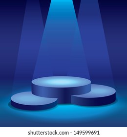 lights on podiums