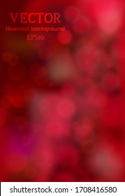 Efecto bokeh sobre el fondo rojo. Vector EPS 10
