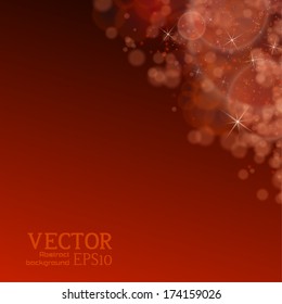 Lights on red  background bokeh effect.