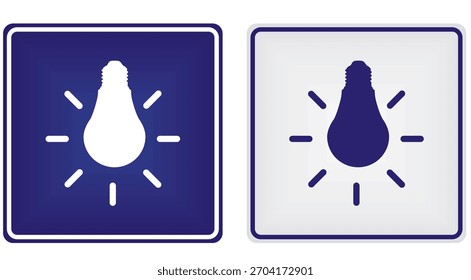 Lights on sign. vector illustration