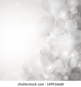 Lights On Silver Background - Vector illustration, Graphic Design Useful For Your Design