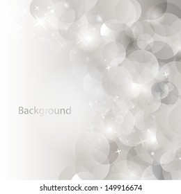 Lights On Silver Background - Vector illustration, Graphic Design Useful For Your Design